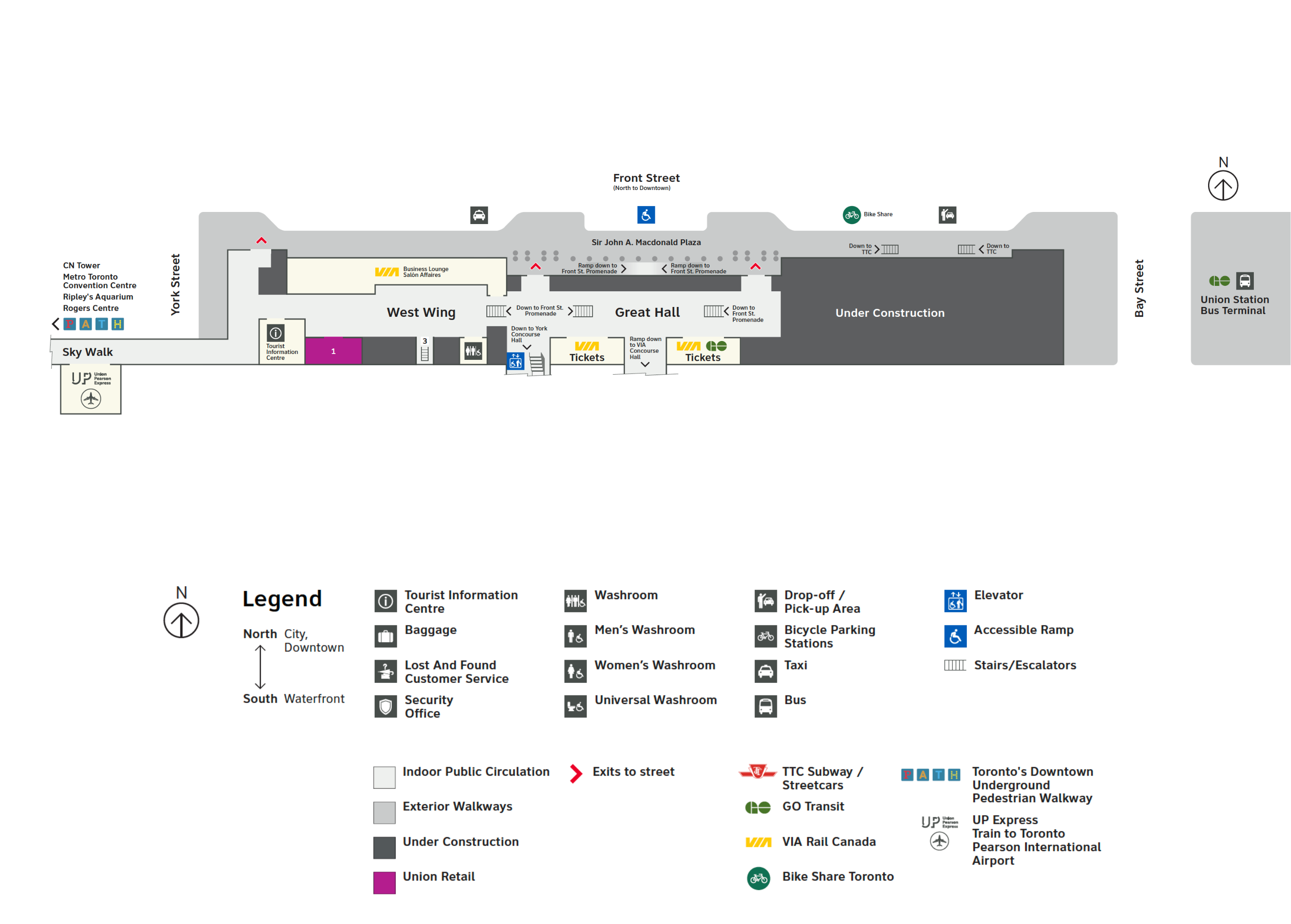 Union Station Street Level Map